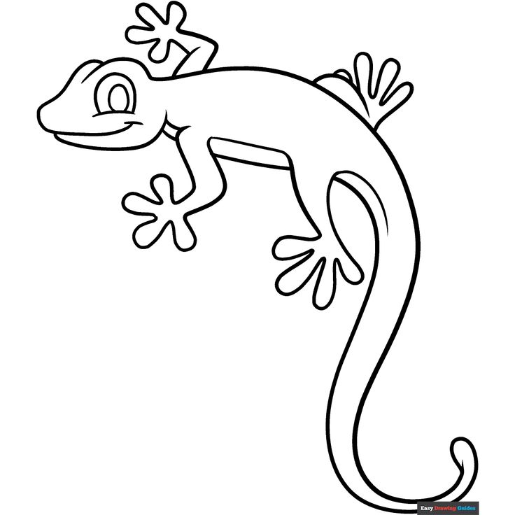 Cartoon Lizard Coloring Page - Free & Printable Coloring Sheet Reptiles Drawing, Lizard Coloring Pages, Lizard Clipart, Lizard Craft, Lizard Drawing, Cartoon Lizard, Easy Drawing Guides, Animal Outline, Free Printable Coloring Sheets