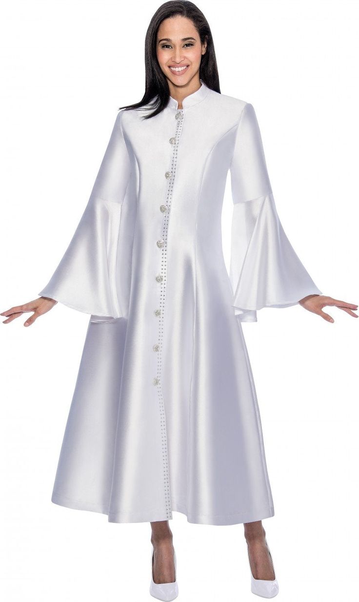 Regal Robes RR9031-White - Church Suits For Less Church Robes, Ministry Apparel, Choir Robes, Clergy Women, Church Dresses For Women, Plus Size Robes, Women Church Suits, Women Church, Church Dresses