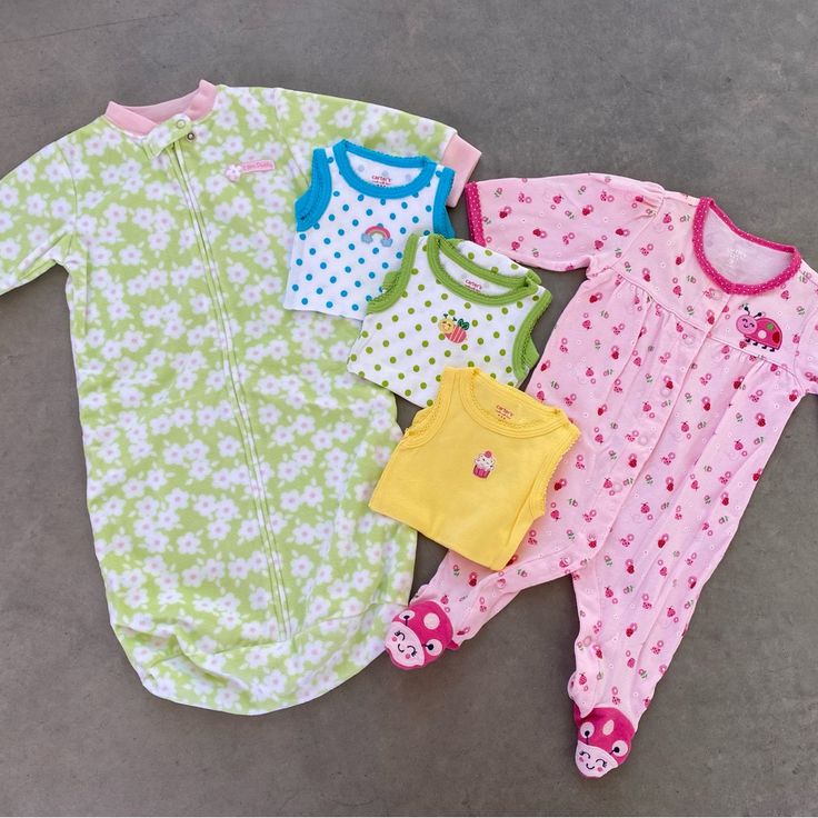 Newborn-3 Months Baby Girl Clothes Bundle Baby Bodysuit (3-Pack), Never Used It Pink Sleep & Play Pajamas, Good Condition Night Time Snuggles Sleeper, Worn Once Pet And Smoke Free Home Newborn Sleep Clothes, Newborn Pajamas, Pink Sleep Onesie, Infant Pajamas, Newborn Girl Pajamas, 3 Month Baby, 3 Months, Kids Pajamas, Baby Month By Month