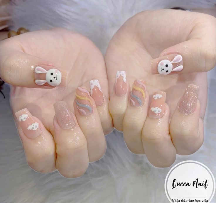 Nails Tay, Nail Art Designs For Beginners, Nail 2023, Easy Nail Art Designs, Queen Nails, Bunny Nails, Art Designs Ideas, Pretty Gel Nails, Cute Summer Nails