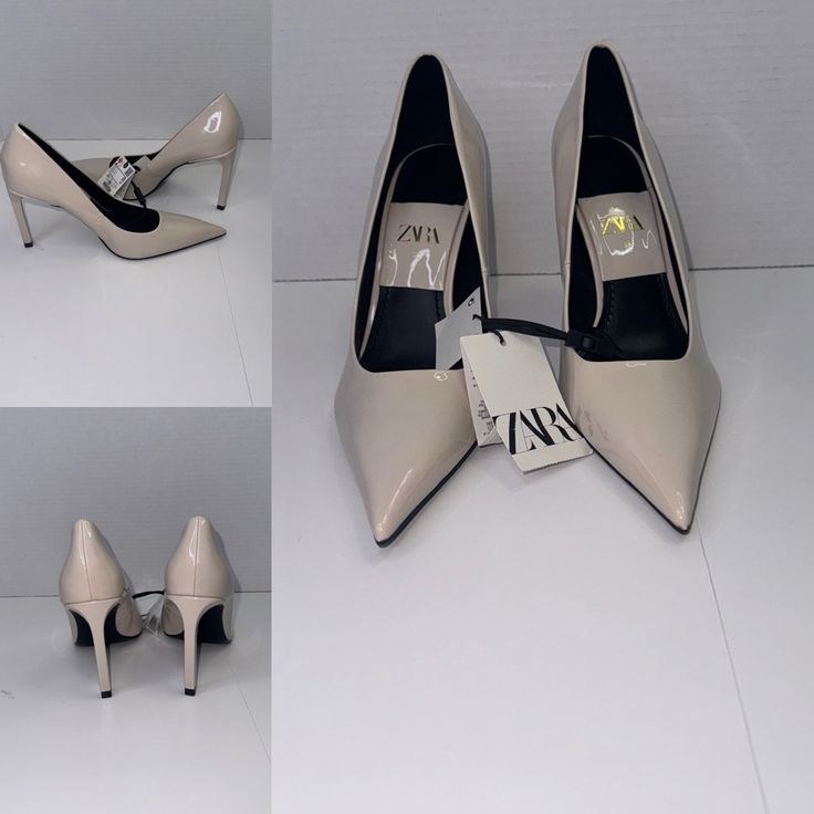 Nwt Zara Heels Pumps Shoes For Women Size 7 1/2 With Tag New See Photos Zara Heels With Wrapped Heel And Pointed Toe, Formal Zara Fitted Heels, Zara Fitted Heels For Formal Occasions, Zara Fitted Formal Heels, Zara Heels With Sculpted Heel, Zara Heels With Sculpted Heel For Work, Zara Pointed Toe Heels With Padded Heel, Zara Heels With Reinforced Heel For Formal Occasions, Zara Ankle Strap Heels For Work