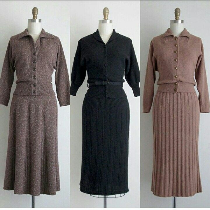 1930s Knit Dress, 1930s Fall Fashion, 1930s Winter Fashion, 1940s Knitwear, 1940s Winter Fashion, 1930s Knitwear, 40s Mode, 1930s Fashion Women, 1940s Women