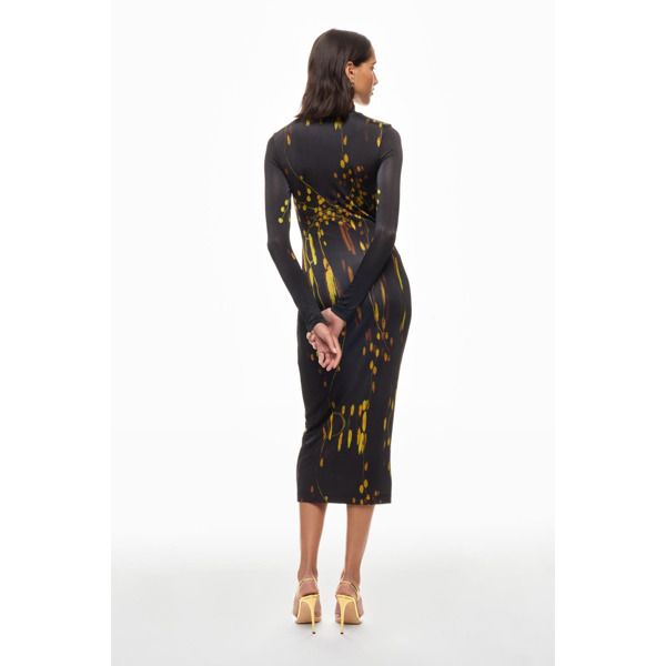 Black Graphic (Self: 94% RA, 6% SP; Lining: 96% PL 4%PU). Cocktail Dresses. Mock Neck. Long Sleeve. Pull On. Shoulder to Hemline Length: 51.5". Made In The Usa Of Imported Fabric. Long Sleeve Turtleneck Dress, Turtleneck Dress, Mock Neck Long Sleeve, Prabal Gurung, Rent The Runway, Long Sleeve Turtleneck, Turtle Neck Dress, Cocktail Dresses, Mock Neck