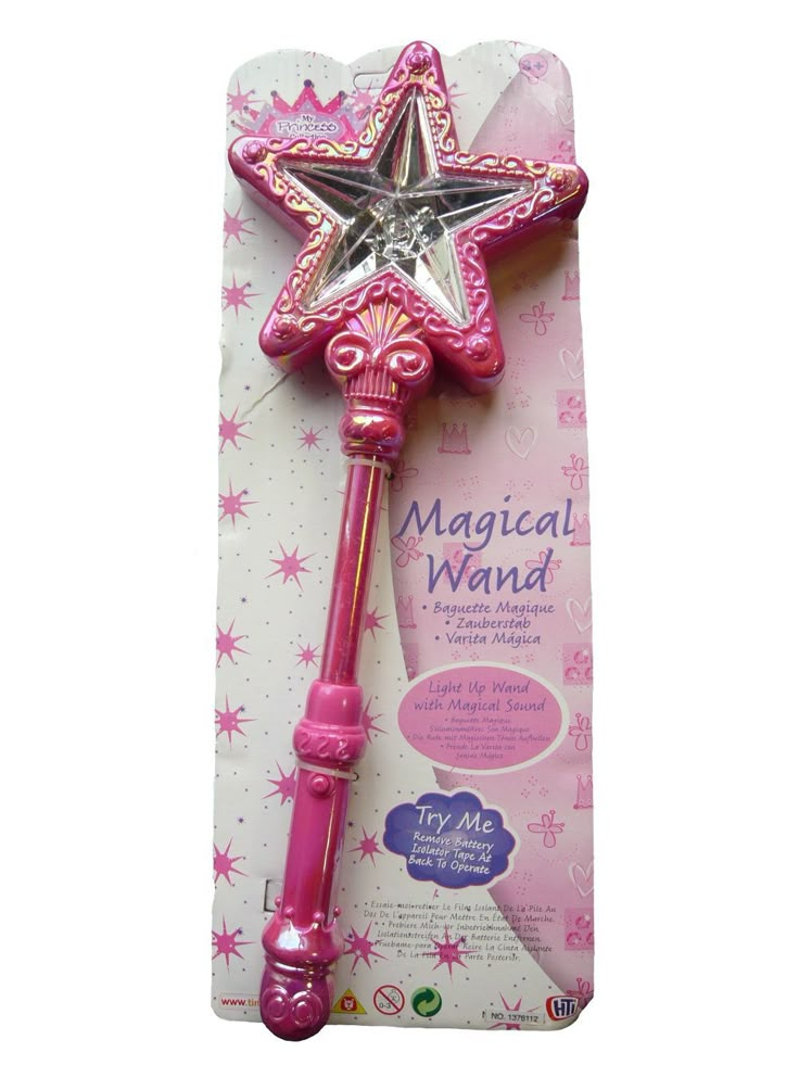 a pink wand with a star on it