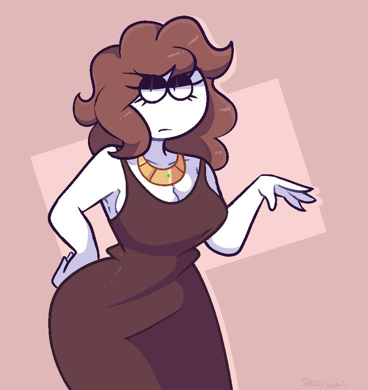 a drawing of a woman in a brown dress