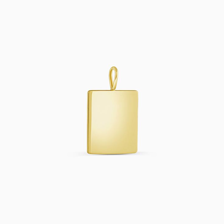 Plain Oblong Square Charm - Consider the Wldflwrs Gold Rectangular Charms Necklace, Square Outline, Round Arrow, Necklace Layers, Forever Necklace, Dot Ring, Hope Necklace, Bar Stud Earrings, Bar Studs