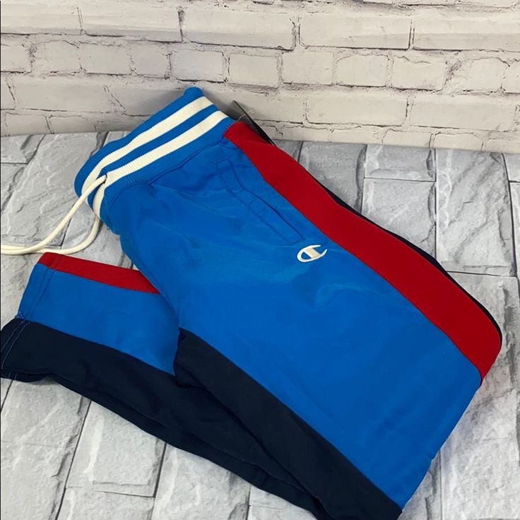 Campion Extra Small Sweat Pants New With Tags Drawstring B3 Sporty Blue Pants With Elastic Side Panels, Blue Athleisure Bottoms With Elastic Side Panels, Blue Sports Sweatpants With Elastic Side Panels, Blue Joggers With Elastic Side Panels For Jogging, Blue Athleisure Joggers With Elastic Side Panels, Blue Athleisure Sweatpants With Side Stripes, Casual Blue Bottoms With Elastic Side Panels, Casual Blue Pants With Side Stripes, Casual Blue Color Block Pants