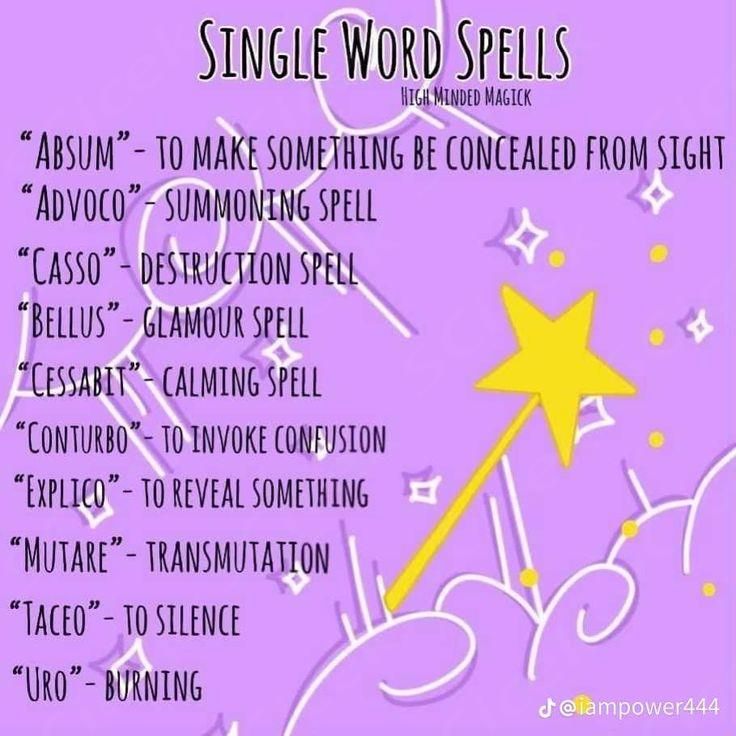 When To Do Spells, Simple Hexes Witchcraft, Simple Spells For Beginner Witches, One Word Spells Witchcraft, Simple Spell Jars, One Word Spells, Simple Spells For Beginners, Manifest Spell, Magic Spell Words