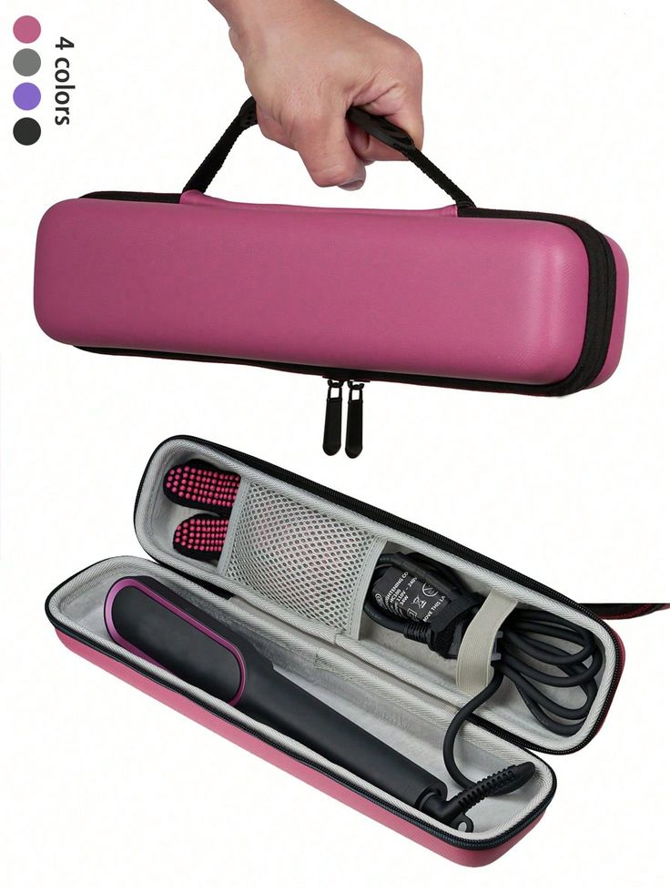 1Pc Portable Eva Hair Straightener Case Curling Iron Carrying Container For Hair Flat Iron Straightener Curler Woman Travel Bag Travel Accessories Travel Essentials Car Storage Car Accessories Car Organizer Organizer Bedroom Storage Storage Bag Organization Multicolor    EVA Colorblock,Plain Organizers Bag   Functional Bags, size features are:Bust: ,Length: ,Sleeve Length: Wand Storage, Hair Straightener Storage, Straightener Storage, Curling Iron Storage, Hair Flat Iron, Organizer Bedroom, Eva Hair, Iron Accessories, Storage Bags Organization