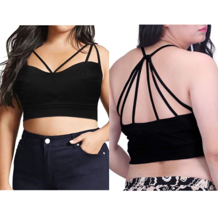 New In Package Strappy Fitted Bralette Top Stretchy To Fit Soft & Comfy 90% Nylon, 10% Spandex (Stretch) *This Model Is Wearing Size 1x/2x. Measurements Are 39dx30x42 And Height Is 5' 7" (170.2 Cm). A80-4 Price Firm Unless Bundled Price Firm Unless Bundled For This Particular Item Shipped Fast From Nyc Top Rated Seller Certified Boutique No Tradepaypal Bundle Discount Fitted Bra With Straps, Trendy Fitted Sports Bra With Spaghetti Straps, Trendy Fitted Crop Top Bra, Fitted Strappy Bra With Straps, Fitted Strappy Bra For Night Out, Strappy Bra For Night Out, Fitted Strappy Bra, Trendy Fitted Cami Bra, Trendy Stretch Bra