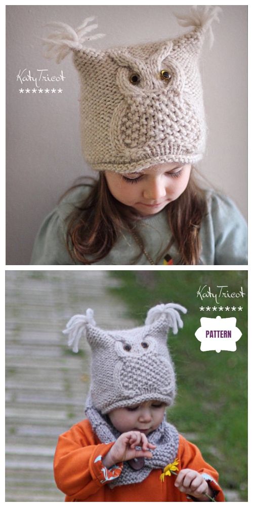 Kids Owl Hat Knitting Patterns Free & Paid - Owl Hat Knitting Pattern "Chouette" Kids Knitting Patterns Free, Hat Knitting Patterns Free, Owl Knitting Pattern, Baby Boy Knitting Patterns Free, Baby Hat Knitting Patterns Free, Boys Knitting Patterns Free, Knitted Owl, Owl Crochet Patterns, Kids Knitting Patterns