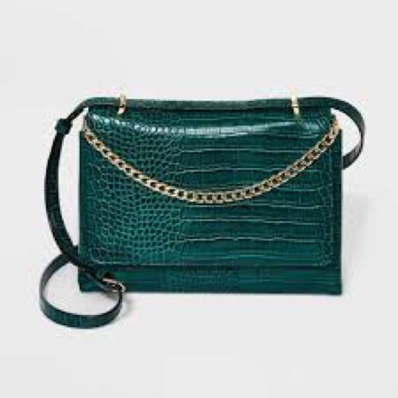 New With Tags A New Day Refresh Your Bag Collection With The Alligator Print Top Handle Satchel Handbag From A New Day?. This Teal Blue Satchel Handbag Features An Alligator Print To Add Texture And Visual Appeal, While The Gold-Tone Chain Elevates The Look. Designed With Exterior And Interior Pockets To Help Keep Your Essentials Organized And Easily Accessible, This Structured Satchel Handbag Comes With An Adjustable Top Handle For Convenient Carrying. Teal Green Color, Beige Purses, Day Backpacks, Alligator Print, Croc Print, Satchel Handbag, Orange Bag, Day Bag, Satchel Handbags