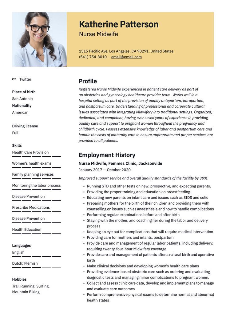 Professional Nurse Midwife Resume Yellow Template Application Letter For Employment, Career Objectives For Resume, Certified Nurse Midwife, Writing A Cv, Job Cover Letter, Nurse Midwife, Cv Examples, Writing Guide, Nursing Resume