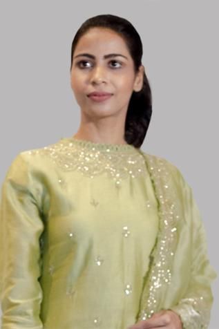 Shop for Aksh Green Chanderi Kurta Lehenga Set for Women Online at Aza Fashions Gota Patti Lehenga, Kurta Lehenga, Gota Patti Work, Lehenga Dupatta, Embroidered Motifs, Embroidered Neckline, Set For Women, Aza Fashion, Floral Motif