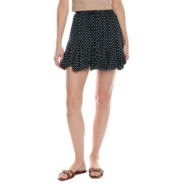 Color/Pattern: Midnight Polka Dot Approximately 17in From Waist To Hem Model Is 5'9 And Is Wearing A Size Small. Measurements May Vary Slightly By Size. Design Details: Elastic Drawstring Waist And Flounce Ruffle Hem Slip-On Styling 100% Rayon Hand Wash Imported Polka Dot Bottoms For Vacation In Spring, Summer Polka Dot Mini Bottoms, Polka Dot Lined Summer Skirt, Chic Polka Dot Summer Skirt, Polka Dot Bottoms For Summer Vacation, Trendy Polka Dot Skirt For Summer, Trendy Polka Dot Summer Skirt, Casual Polka Dot Mini Bottoms, Summer Pleated Mini Skirt Bottoms