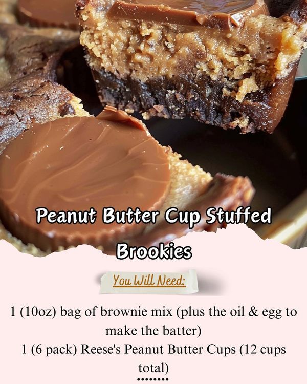 chocolate peanut butter cup stuffed brownies recipe