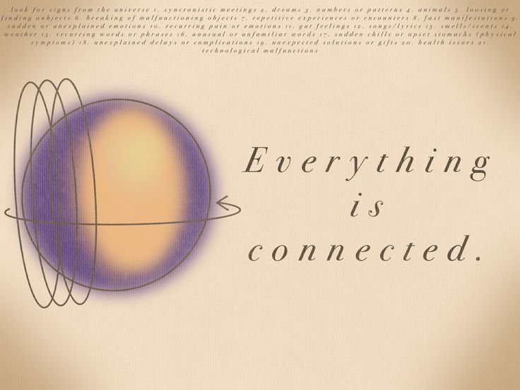 an image of a quote about everything is connected with the earth in purple and yellow