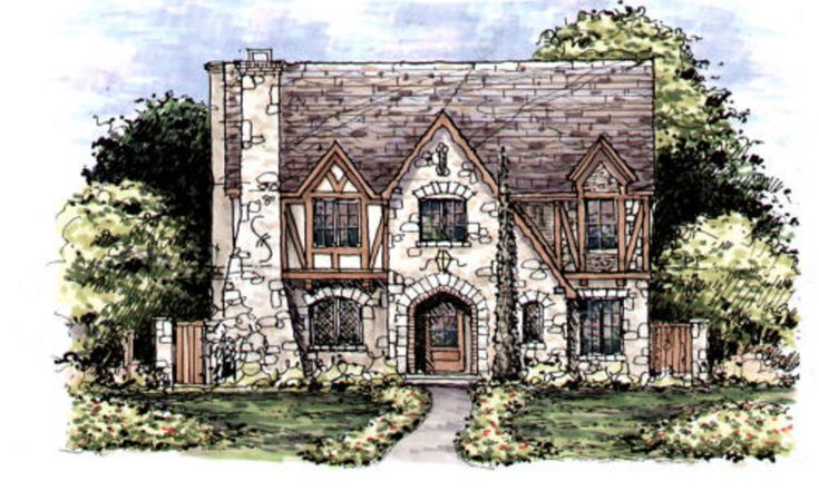 this is an artist's rendering of these tudor style homeplanset plans