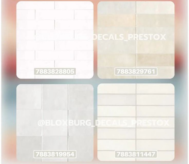 Bloxburg decal codes Wall Tiles Bloxburg, Bathroom Tile Codes Bloxburg, Kitchen Tile Codes Bloxburg, Tile Decal Codes Bloxburg, Kitchen Tiles Decals Bloxburg, Accent Wall Decals Bloxburg, Tiles Bloxburg Codes, Bloxburg Wall Tile Decals, Backsplash Kitchen Decals Bloxburg