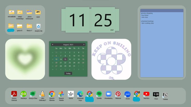 an image of a calendar with icons on the screen and in the middle it's time