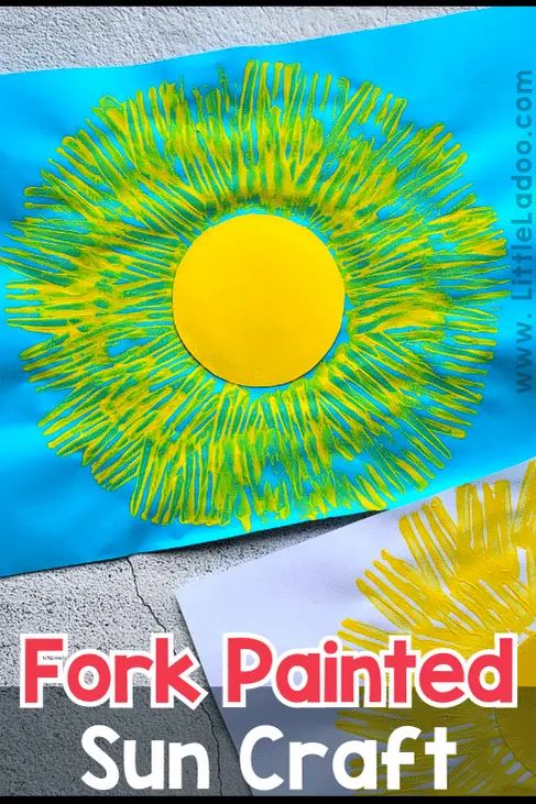 this is an easy art project for kids to do with the sun