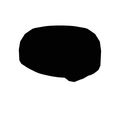 a black and white silhouette of a speech bubble