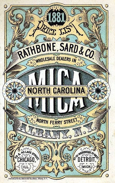 an old advertisement for mica north carolina