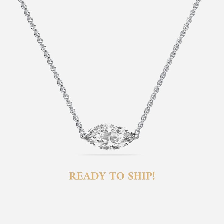 Ready to Ship! Timeless Elegance: Marquise Cut Lab Created Diamond Necklace. This stunning Necklace showcases a brilliant Marquise cut, lab-grown diamond, nestled securely in a modern Prong setting Pendant. Crafted in gleaming 14K white gold, it offers a touch of sophisticated sparkle to any outfit. ✨ Diamond Details ✨ ↦ Shape: Marquise ↦ Setting: Prong  ↦ Color: F/G ↦ Clarity: VS1/2 ↦ Total Carat Weight: 0.25 CT To 2 CT ↦ Certification: Elista Authenticate Certificate ↦ Making Process: Handmade Classic Marquise Cut Diamond Necklace For Formal Occasions, Classic Marquise Cut Diamond Necklace For Formal Events, Elegant Marquise Solitaire Necklace Gift, Classic Marquise Diamond Necklace For Weddings, Elegant Marquise Solitaire Necklace For Anniversary, Classic Marquise Necklace For Wedding, Classic Marquise Solitaire Necklace In Yellow Gold, Classic Marquise Solitaire Necklace For Wedding, Classic Solitaire Single Strand Necklace For Anniversary