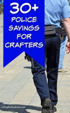 a police officer walking down the street with text overlay that reads 30 police savings for crafters