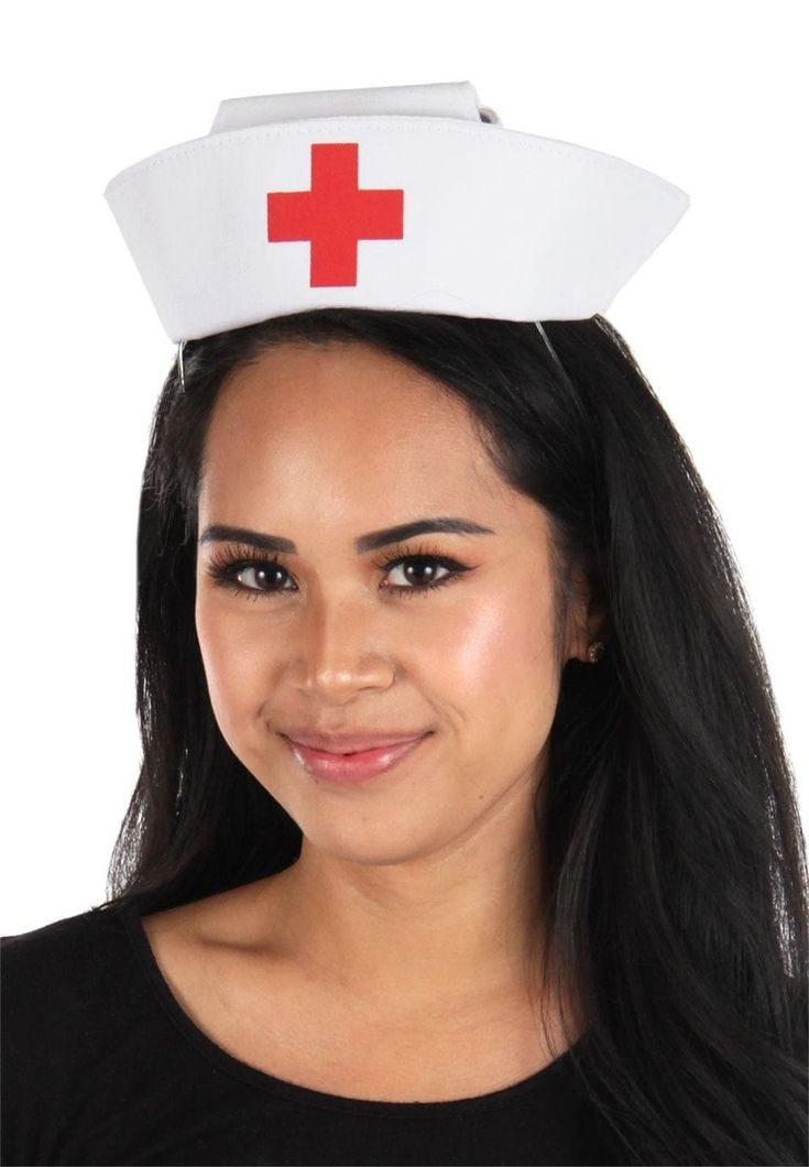 You broke their hearts, and in your little nurse hat, you can make it all better!   The perfect accessory for your sassy nurse costume.  Pair this awesome traditional nurse hat with white thigh highs and a white dress for a cute costume (sold separately).   Hat includes cross printed on white cotton twill, fabric lining, clear… Nurse Fancy Dress, White Thigh Highs, Nurse Costume, Women Nurse, Nurse Hat, Family Costumes, White Caps, Cute Costumes, White Hat