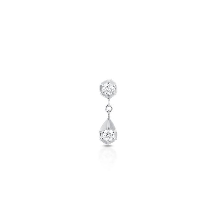 Design The sweetest of them all, our Belle Earring features a diamond Rosette stud with a dangling diamond pear shape. Details & Dimensions - 0.20 carats - Sold individually. For a pair please purchase 2. Single Teardrop Diamond Earring, White Gold Diamond Teardrop Earrings Pear-shaped, Teardrop Fine Jewelry Diamond Earrings With Single Diamond, Teardrop Single Diamond Earrings In Fine Jewelry Style, Diamond White Teardrop Earrings With Brilliant Cut, Diamond White Drop Teardrop Earrings With Brilliant Cut, Diamond White Brilliant Cut Teardrop Earrings, White Gold Diamond Teardrop Earrings, White Gold Diamond Pear-shaped Teardrop Earrings