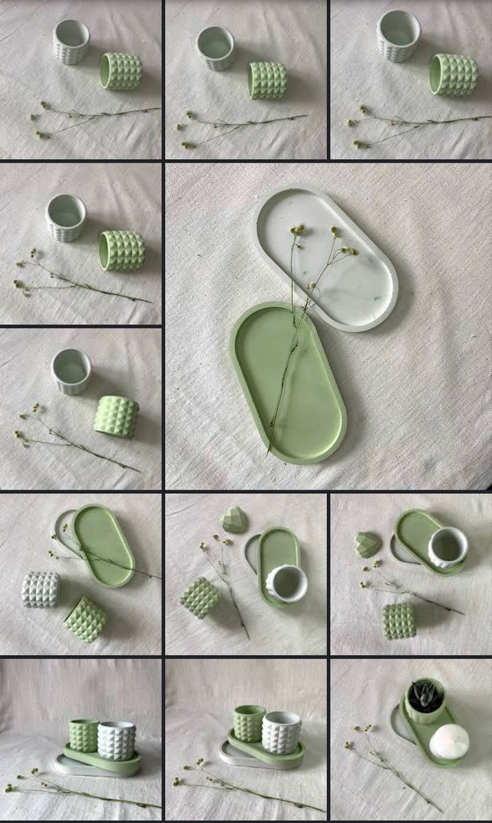 many different pictures of various items that are being made out of plastic cups and spoons