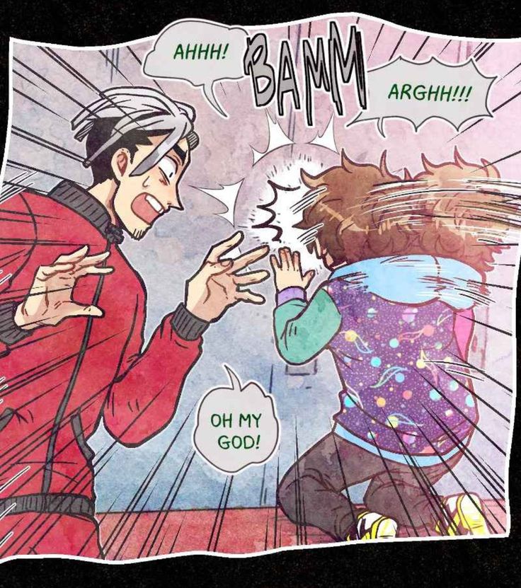 an image of a comic strip with two people talking to each other and the caption says, ahh bam argh oh my god