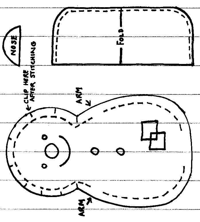 a drawing of an object with lines and dots on the side, which is drawn in pencil