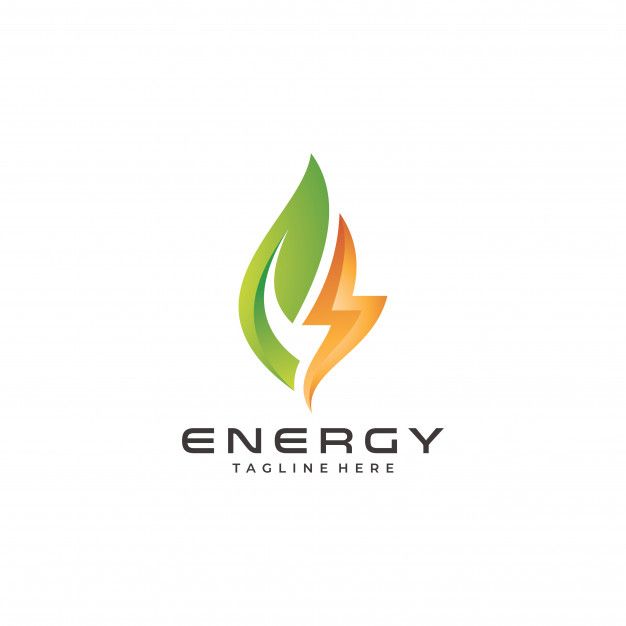 the energy logo is shown in orange and green colors