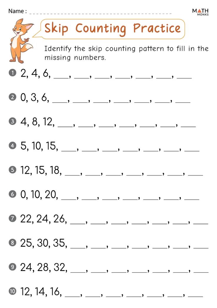 a worksheet for counting the numbers to be written in english and spanish, with an image of a fox on it