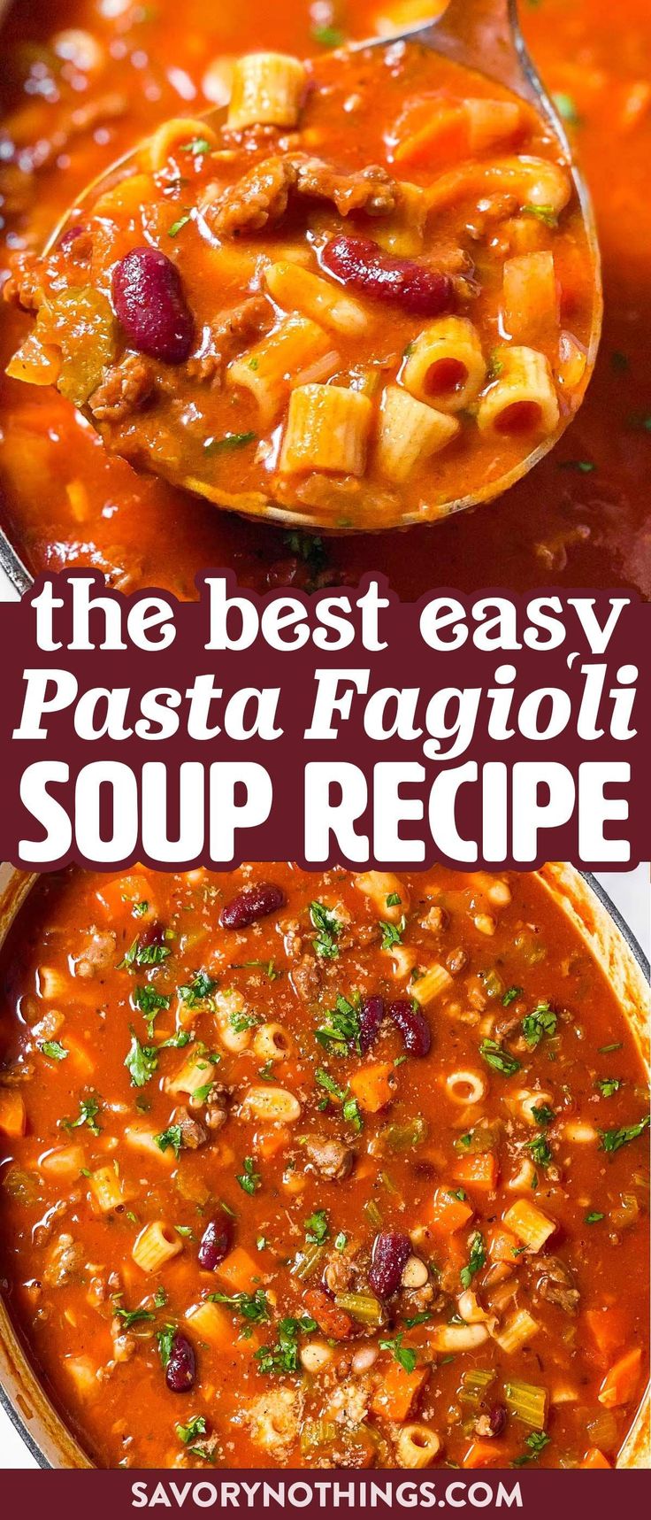 the best easy pasta fagioi soup recipe is made in one pot and ready to be eaten