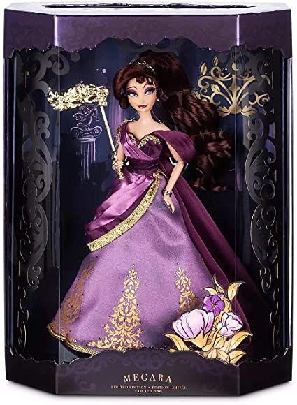 a barbie doll in a purple dress