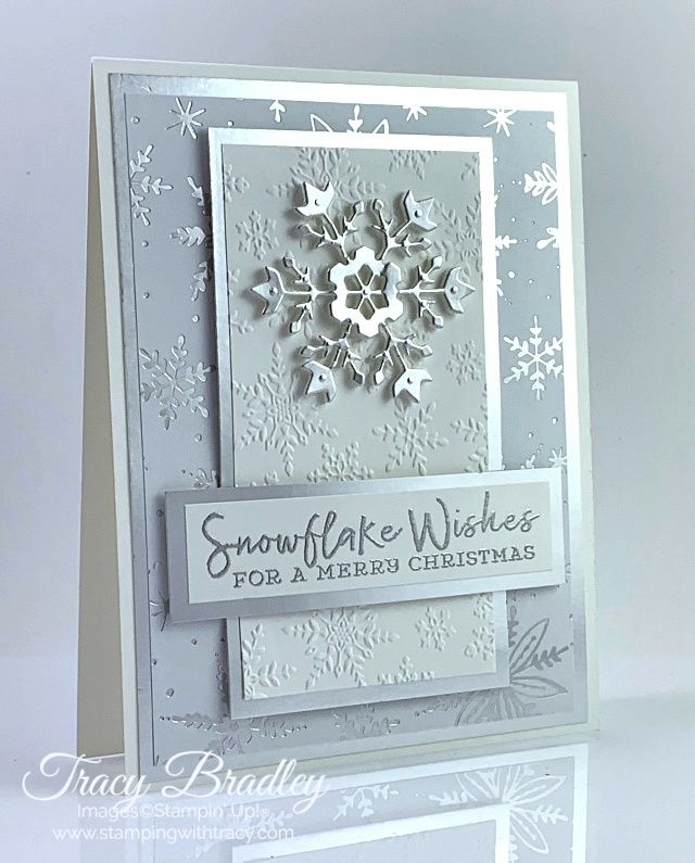 a card with snowflake wishes on it