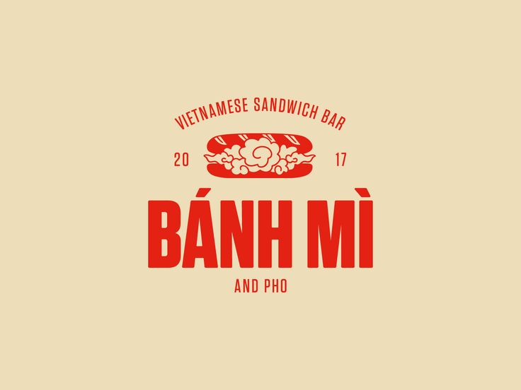 the logo for vietnamese sandwich bar banh mi and pho