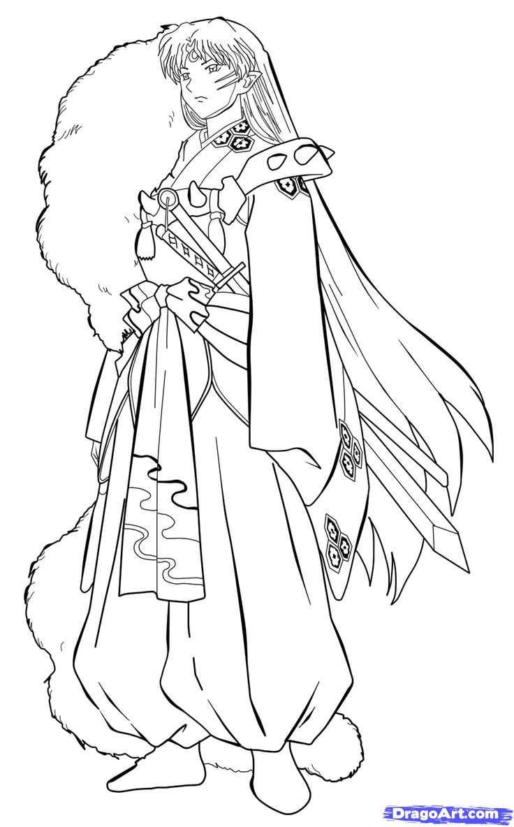 Sesshomaru Anime Coloring Pages, Manga Coloring Book, Anime Lineart, Farm Animal Coloring Pages, Anime Boy Sketch, Animal Coloring Books, Lisa Frank, Cool Coloring Pages, Coloring Pages To Print