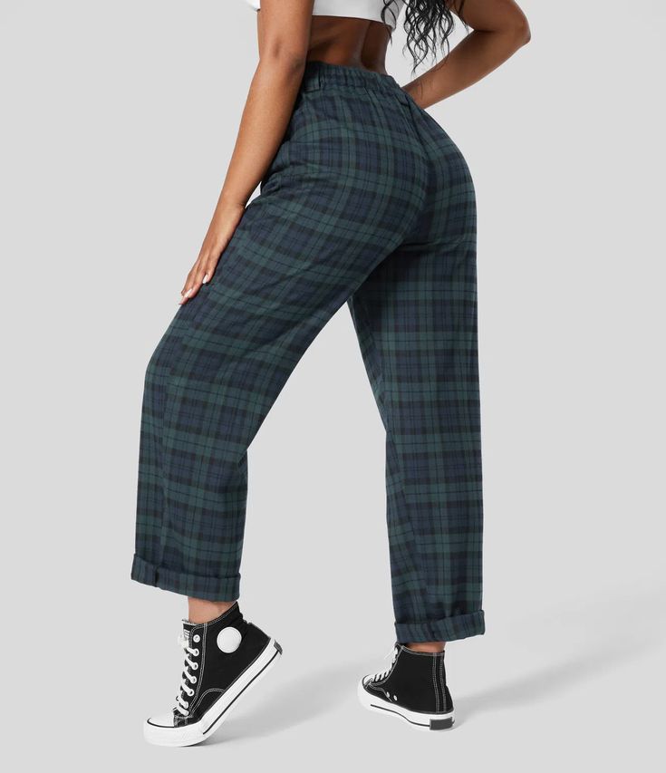 Alternative Outfits Work, Casual Plaid Pants Outfit, Plaid Pants Outfit Winter, Style For Tall Women, Dressing Professional, Plaid Pants Outfit, Plus Size Office, Plaid Pants Women, Fall Plaid