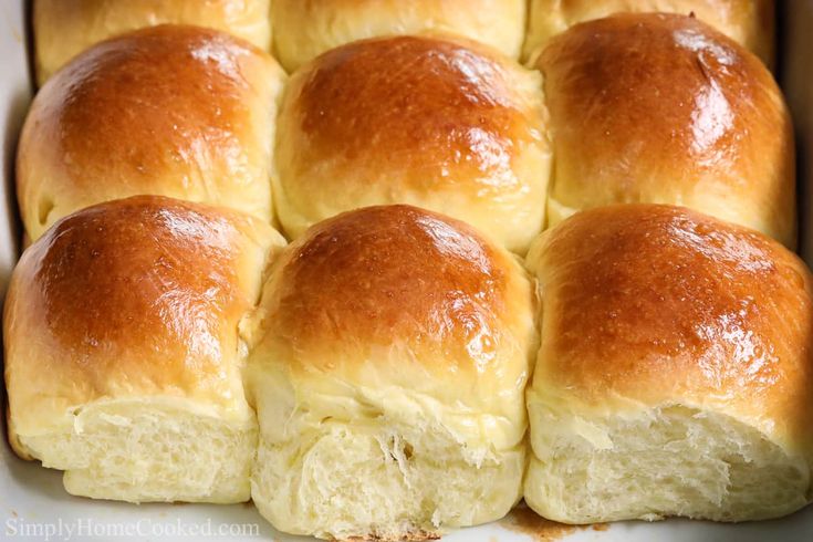 rolls in a baking pan ready to be baked