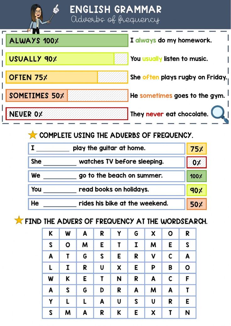 an english worksheet with words and pictures to help students learn how to use them