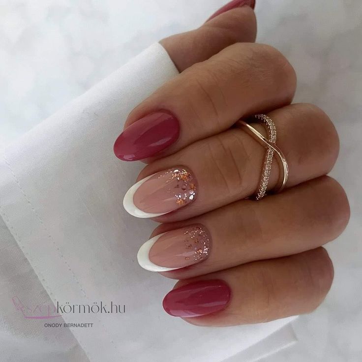 White And Red Gel Nails, Red French Tip Nails With Design, Acrylic Nail Designs Square, Red Gel Nails, Wine Nails, Acrylic Nail Shapes, Hello Nails, Subtle Nails, Gelish Nails