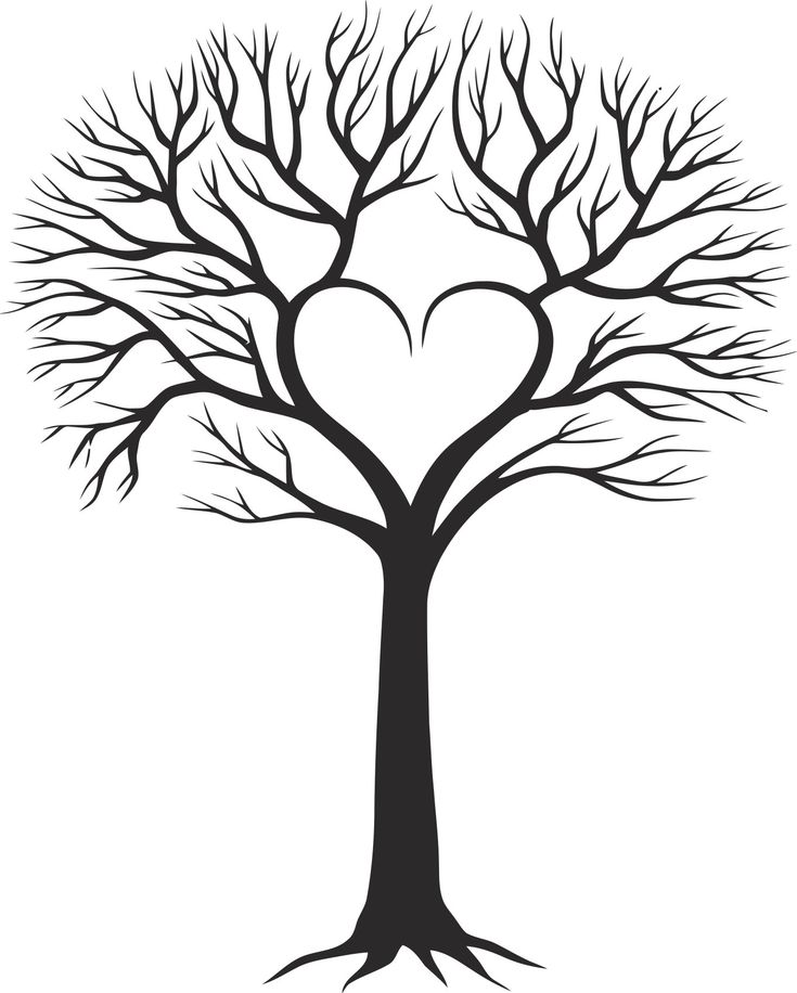 a heart shaped tree with no leaves