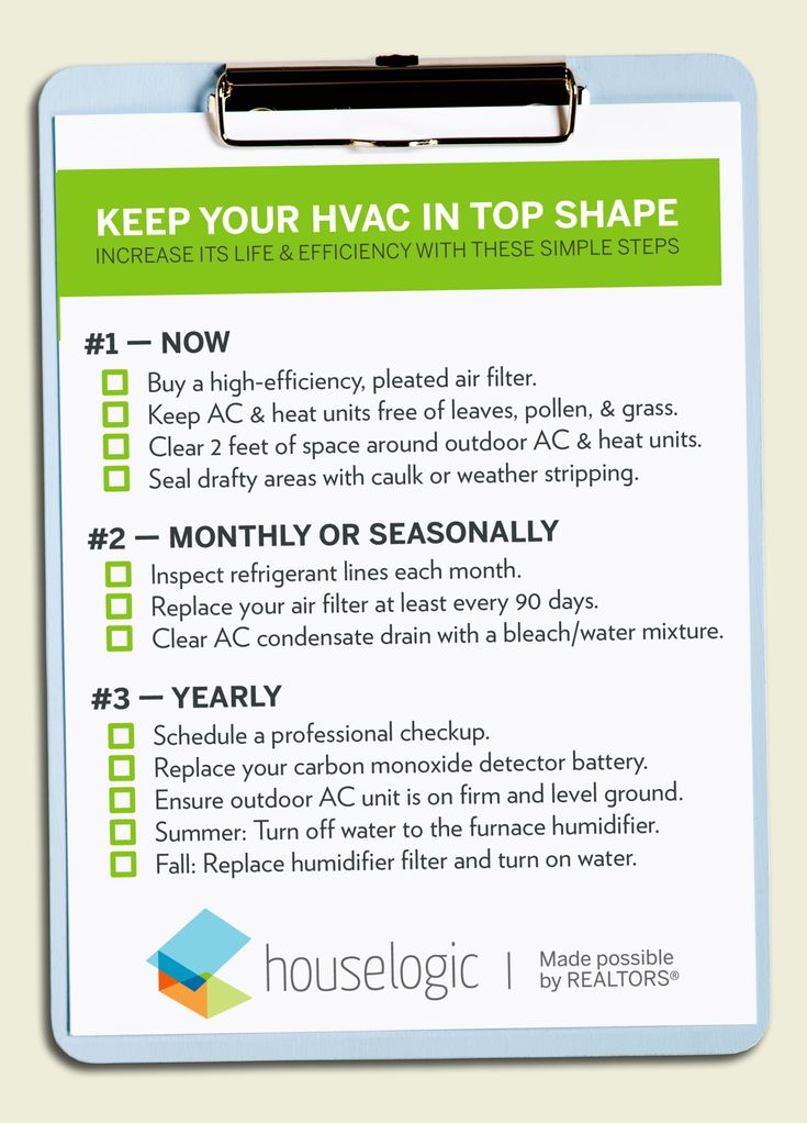 a clipboard with the words keep your hvac in top shape