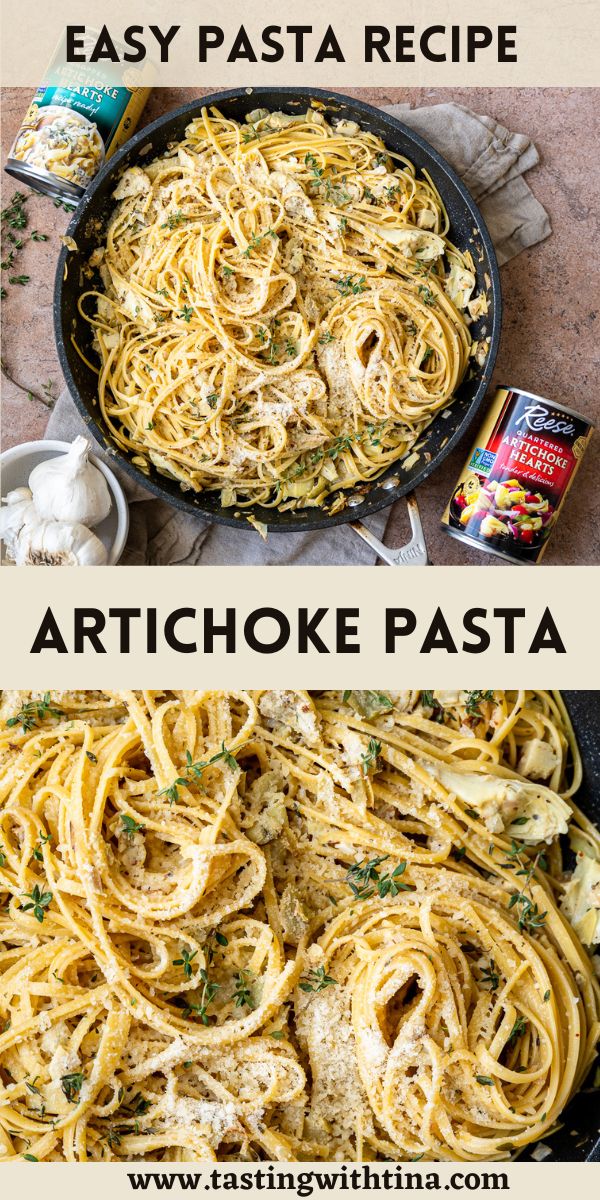 two pictures showing different types of pasta