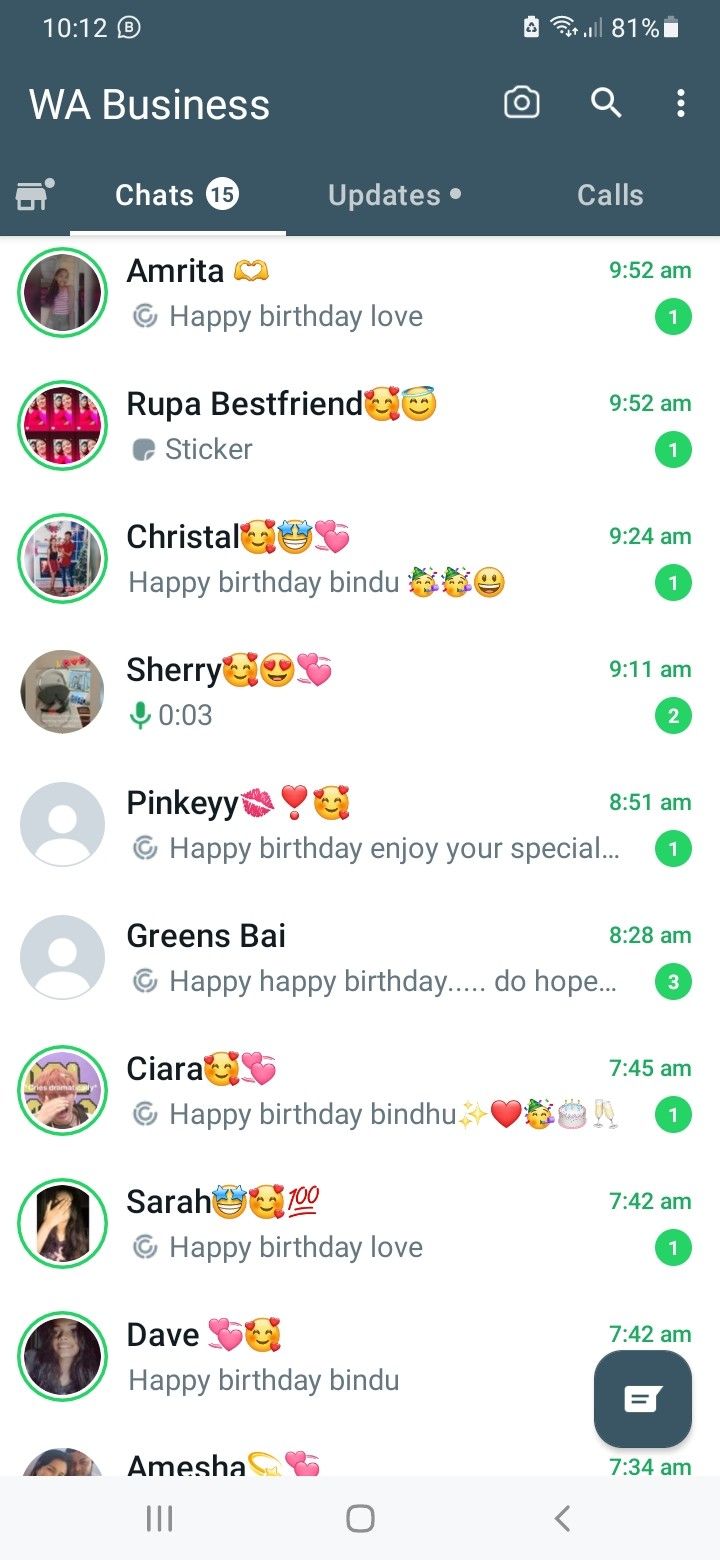 an iphone screen showing the messages that people are sending to each other on their birthday day