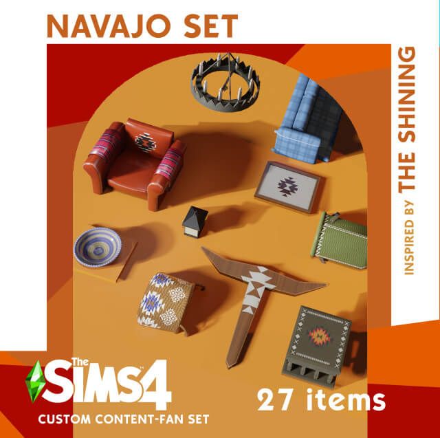 an advertisement for the sns4 custom content - fan set includes furniture and accessories